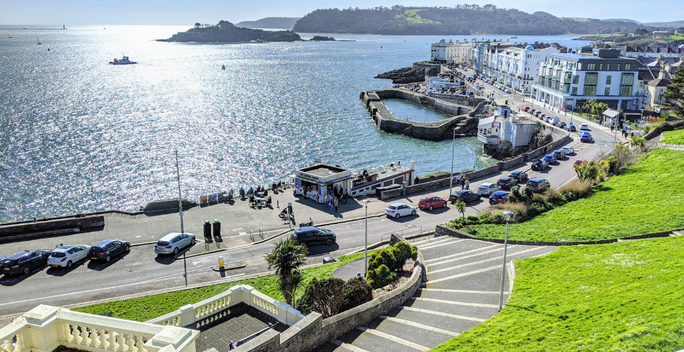 Plymouth Hoe looking out to Plymouth Sound